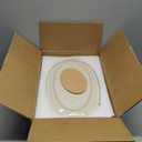 famiware Serving Platter, Oval 15.59/14.3/12.9inch Serving Dishes for Entertaining, Serving Bowls, Microwave Safe, Stoneware Serving Trays for Party, Food, Turkey, Cheese, Ocean Series, Vanilla White