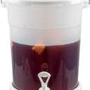 Restaurantware 6 gal Round Clear Plastic Beverage Dispenser