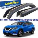 Goodyear Shatterproof in-Channel Window Deflectors for Nissan Murano 2015-2024, Rain Guards, Window Visors for Cars, Vent Deflector, Car Accessories, 4 pcs - GY008125