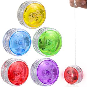 Amosfun 5 Pack Light Up Yoyo for Kids, LED Responsive Yoyo Balls, Beginner Learning Yo Yo Plastic Toys for Boys Girls, Party Favors, Classroom Prizes, Indoor Outdoor Play