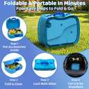 2026 New Foldable Double-Sided Water Table for Toddlers 1-3, Kids Water and Sand Park Activity Sensory Playset, Portable Summer Outdoor Water Table Toys, 23 Piece Water Toy Accessories (Medium)