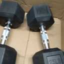 Marcy Classic Rubber Hex Dumbbell - 2pc of 25LBS