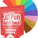 Toy Tree 300 Piece 3D Pen Refill Pack | Compatible with The 3Doodler Start+ Only | 10 Tropical Colors of Safe Low Temperature PCL Filament 2.5mm Thick | Not Compatible with Other 3D Pens