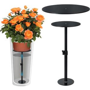 Adjustable Plant Risers for Inside Pots, 11-20" Rise Planter Insert Filler for Large Pots, Plant Lift Inserts Pot Risers for Indoor Outdoor Tall Taper Planter Container (6" 8" 10" Base Top, Set of 1) (Medium)