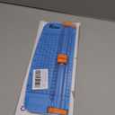 Firbon Blue A5 Paper Cutter, Straight Small Paper Trimmer with Side Ruler for Scrapbooking Craft, Paper, Coupon, Label, Cardstock, Blue