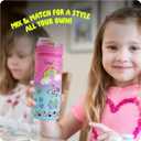 Dan&Darci Decorate Your Own Glow-in-the-Dark Water Bottle Kit for Girls - Birthday Gifts for Girl Ages 4-6 5-7 6-8 - 4 5 6 7 8 Year Old Birthday Gift Ideas - Arts and Crafts for Kids Age 6-8