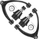 Front Upper Control Arms Forged Steel with Lower Ball Joints Suspension Kit for Chevy GMC Silverado Suburban Sierra 1500 Avalanche Tahoe Yukon 2007-2014 (4pc Set)
