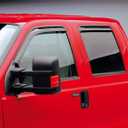 EGR 573511 Window Visors Full Set Truck Accessory with Smooth Smoke Finish, Compatible for Select 1999 to 2016 Ford Super Duty Models
