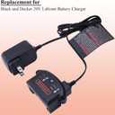 Lasica Compatible with Black and Decker 20V Lithium Battery Charger LCS1620B Compatible with Black & Decker 20 Volt Max Lithium Battery LBXR20 LBXR2020-OPE LB2X3020 LB2X4020 LBX4020 90590282 BDCAC202B
