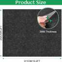 ToLanbbt Outdoor Storage Shed Floor Mat, 10.2 x 8.2 FT Waterproof Carport Mat, Washable Furniture Pad with Non Slip Backing for Dust, Oil, Protection, Storage Shed Not Included