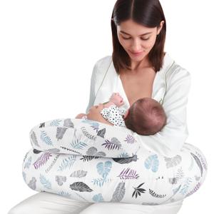 AMASKY Nursing Pillow for Breastfeeding and Bottle Feeding, Ergonomic Support for Mom and Baby, Removable Washable Cover(Milky White), Pallet of Product
