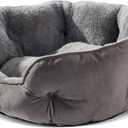 Asvin Large Dog Bed for Large Dogs, Cat Beds for Indoor Cats, Pet Bed for Puppy and Kitty, Extra Soft & Machine Washable with Anti-Slip & Water-Resistant Oxford Bottom, Grey/Blue 30 inches No Brand