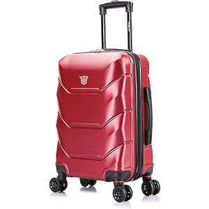 DUKAP ZONIX Luggage with Spinner Wheels | Durable Lightweight Hardside Suitcase, Spacious Travel Bag with Handle and Trolley | 26 Inch Medium Checked Luggage | Black