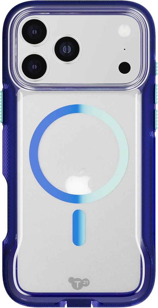 Tech21 iPhone 17 Pro Max EvoPro with MagSafe Electric Blue/Jelly Mint