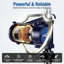 12V Fuel Transfer Pump 15 GPM Transfer Tank Pump with Manual Nozzle & Hose