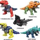 Dinosaur Transform Robot 5 in 1 Take Apart Toys Set for boy Kid Age 3 4 5 6 7 8 Years Old Construction Building DIY with Drill Tool Kit Best Gift for Birthday Christmas Easter