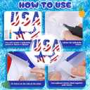 JellyArch 5 Pcs 20'' Patriotic Inflatable Pool Floats Red White and Blue USA Letter & Star Decorations 4th of July Pool Toys for Adults 250th Anniversary Memorial Day Independence Day Summer Party, Large
