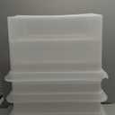 IRIS USA File Box, Plastic File Organizer with Lids for Letter/Legal File, Portable Document Box For Moving, Storage Bin with Durable and Secure Lid, Stackable Nestable BPA-Free, Clear 35 Qt. 4 Pack