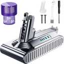 Replacement for Dyson v10 Battery SV12 7-Cell 206340 Battery 7000mAh Compatible with V10 Animal Absolute Fluffy Motorhead SV12 Cordless Stick Vacuum Cleaner 25.2V 206340 969352-02