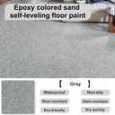 Epoxy Colored Sand Floor Paint, Self-Leveling Epoxy Floor Paint, High-Gloss Marble Finish, Slip-Resistant, Waterproof & Wear-Resistant for Indoor/Outdoor Garage, Basement, Shop (5KG/175Fl oz,Gray)