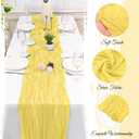 10 Pack Light Yellow Cheesecloth Table Runner 17x108 Inch Semi Sheer Boho Gauze Cheese Cloth Table Runners, for Wedding Bridal Shower Birthday Party Home Decor Garden Farmhouse