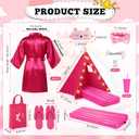 Slumber Party Teepee Tents Bulk, Complete, 3 Pink 1 Rose Red, 4 Set
Complete Spa Kit with Robes, Inflatable Airbeds, Lights, Bags, Cups, Birthday Favors for Girls Indoor Outdoor Sleepover Fun