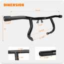 Engine Guard Flat-Out Bar Highway Pegs Crash Bars Bumper Protector w/Flat Washer Fits Harley Touring Street Glide Road King Electra Glide Ultra Limited 2014-2026