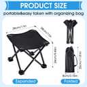 Ripeng 2 Pcs Portable Airplane Travel Foot Rest, Folding Camping Stool, Under Desk Foot Rest at Work for Long Flight, Home and Office Outdoor Hiking Fishing with Carry Bag
