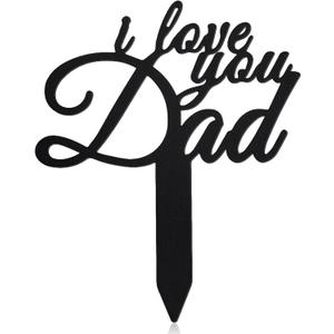 Tinideya Dad Memorial Stakes Grave Cemetery Decorations Metal Grave Markers Plaque Sympathy Garden Stake Waterproof Cemetery Memorial Signs for Funeral Decorations