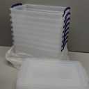 Really Useful Box 4 Pack Storage Bins, Clear Plastic Stackable Organizing Totes, 3 Liter