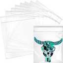 MUBYOK 6" x 6" Ultra Clear Plastic Reclosable Zip Bags for Car Freshie-Polypropylene Bags with Hang Hole for Display-2 mil Thick with Resealable Lock Seal Zipper(Pack of 100)