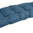 Blazing Needles Indoor/Outdoor Tufted Bench Cushion, 55" Wide, Sea Blue