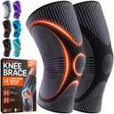 DR. BRACE Elite Compression Knee Brace for Women & Men, (2-Pack) Knee Support Compression Sleeve, Workout Sports Knee Braces for Meniscus Tear, ACL & Arthritis Pain Relief - Check Size Guide Video (Pluto, XX-Large)