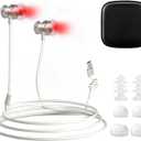2026 Upgraded Red Light Wellness Device  2-in-1 650nm Red Light for Ears & Nose  Gentle Relaxation & Daily Use with USB & Type-C, Includes Soft Silicone Tips and Storage Box (White)