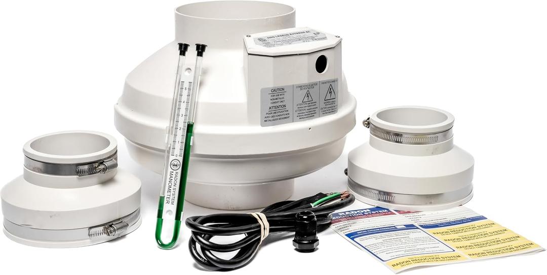 Festa AMG Legend Extreme EC Radon Fan – 3“ Installation Kit - Quiet and Energy Efficient Radon Mitigation Inline Fans – High Performance 6” Duct Fan