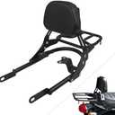 Sissy Bar with Luggage Rack for Triumph Bonneville T100 2017-2026, T120 2016-2026, Triumph Street Twin Scrambler 2017-2022, Motorcycle Rear Passenger Backrest with Handle Grab Rail Bar