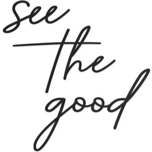 Vivegate See The Good Wall Decor Metal Art - 29"x23" See The Good Sign Metal Black Office Decor Cut Out Signs From Durable Powder-coated Metal, Perfect For Home Wall Decor Modern Signs