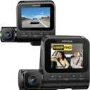 AZDOME V600 1080P Dual Dash Camera for Cars, 3'' Screen Dash Cam Front and Inside, Loop Recording, IR Night Vision Dashcam, G-Sensor, Car Dash Cam with 24/7 Parking Mode, Support 128GB (Matte Black)