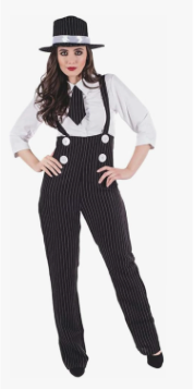fun shack 20s Mobster Costume for Women, 1920s Gangster Outfit, Halloween Gangster Costume for Women, Vintage Style XXL