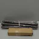 Long Bronze Curtain Rods for Windows 66 to 120 Inch, Decorative Heavy Duty Single-Side Adjustable 1'' Antique Brown Curtain Rod, Vintage Rustic Metal Drapery Pole for Farmhouse Living Room