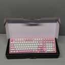 YUNZII AL98 QMK/VIA Wireless Mechanical Gaming Keyboard,Full Aluminum,BT/2.4G/USB-C, Pre-Lubed Hot Swappable Gasket Mount 1800 Layout, RGB Backlit for Win/Mac (Pink, Cocoa Cream V2 Switch)