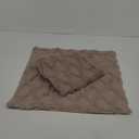 Volcanics Pack of 2 Faux Wool Throw Pillow Covers 20x20 Inches Decorative Farmhouse Velvet Couch Pillow Case Soft Plush Square Boho Cushion Pillowcase, Light Brown (20" x 20" (Pack of 2))