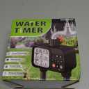 TJJFMM Sprinkler Timer for Outdoor Garden Hose, 2 Outlet 8 Programmable Water Timer with Rain Delay & Manual/ Automatic Modes, Weatherproof Irrigation System for Yard Lawn, Large LCD Display