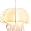 Ceiling Light Jellyfish Pendant Light Japanese Style Silk Pendant Light Romantic Jellyfish Chandelier White Hanging Lamp for Bedroom, Dining Room, Living Room, Modern Simple Home Lighting Fixture, White