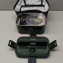 TRAVELISIMO Extra-Large Electric Lunch Box For Adults Holds up to 8 Cups - 80W Heated Lunch Box 1.8L Portable Microwave, Portable Food Warmer, Travel & Work - Loncheras Para Hombres De Trabajo (Dark Green)