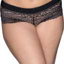 Vanity Fair Womens Flattering Lace Panties: Lightweight & Silky with Superior Stretch (10, Onyx Black)