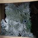 Best Choice Products Pre-Lit Artificial Snow Flocked Pencil Christmas Tree Holiday Decoration
