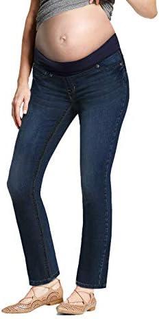 Hybrid & Company Super Comfy Stretch Women's Maternity Bootcut Jeans with Real Pockets S