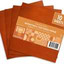 Premium Sports Textured Kraft Paper, 12" x 12" Sheets, by Ecological Fibers (Basketball, 10 Sheets)
