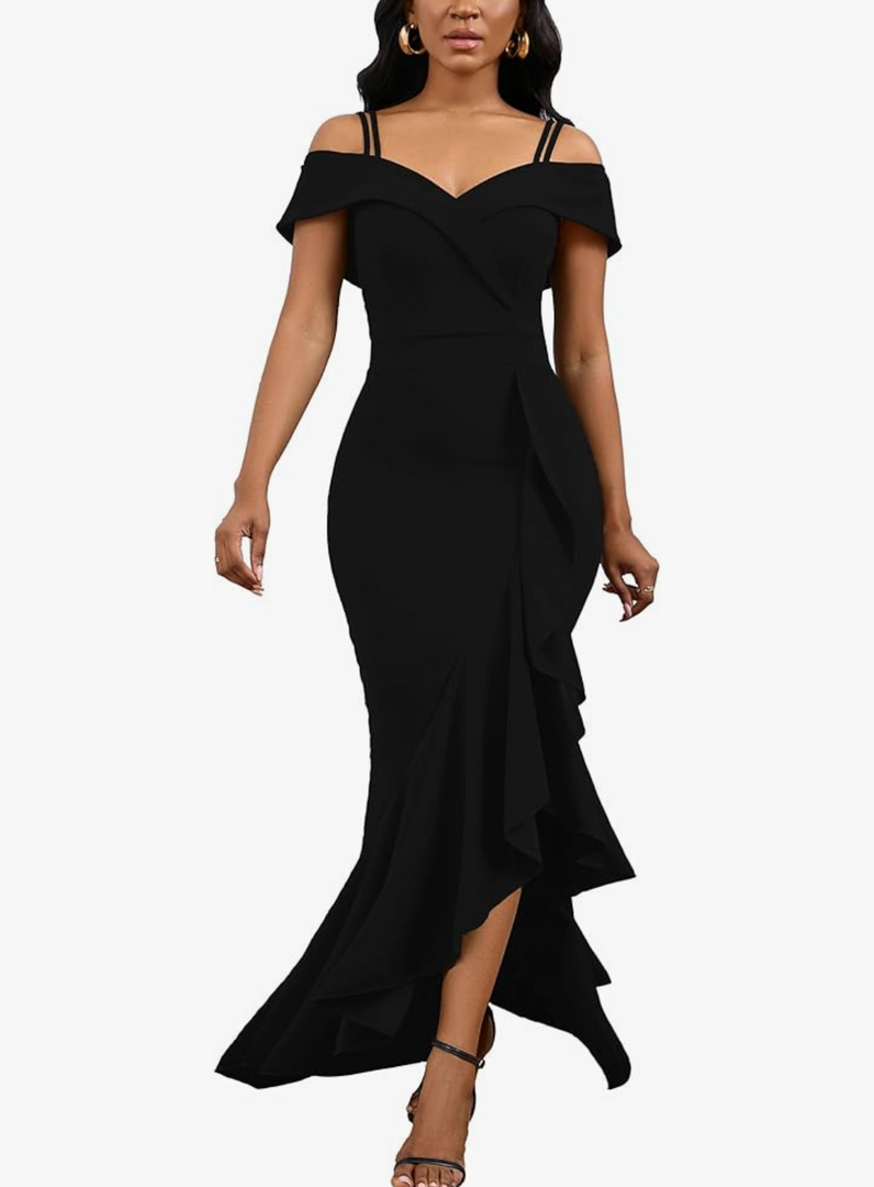 2025 Women's Sexy Elegant Formal Dress Sleeveless Wedding Guest Bride Dresses, Size: XL